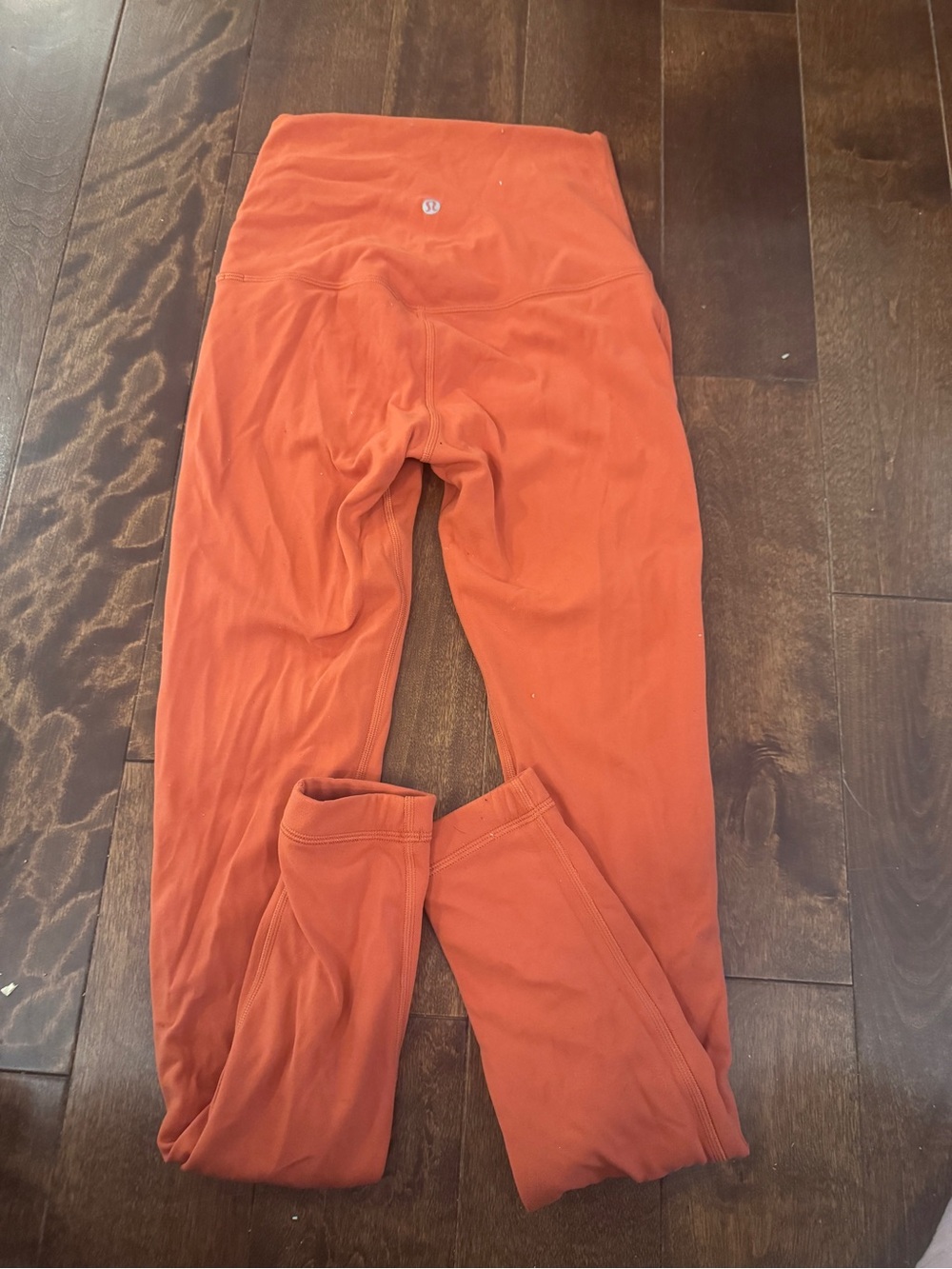 Lululemon size 4 High-Waist Orange Leggings - Picture 3 of 4